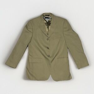Claiborne 20 Blazer Size Large Tan Button Up With Gold Inside